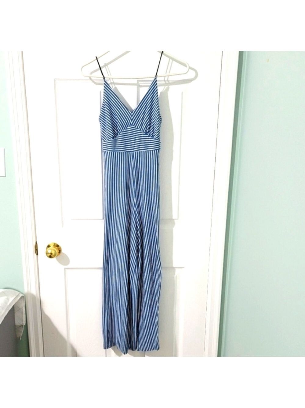NWOT Polly & Esther Women's Strappy Striped Jumpsuit Size M
